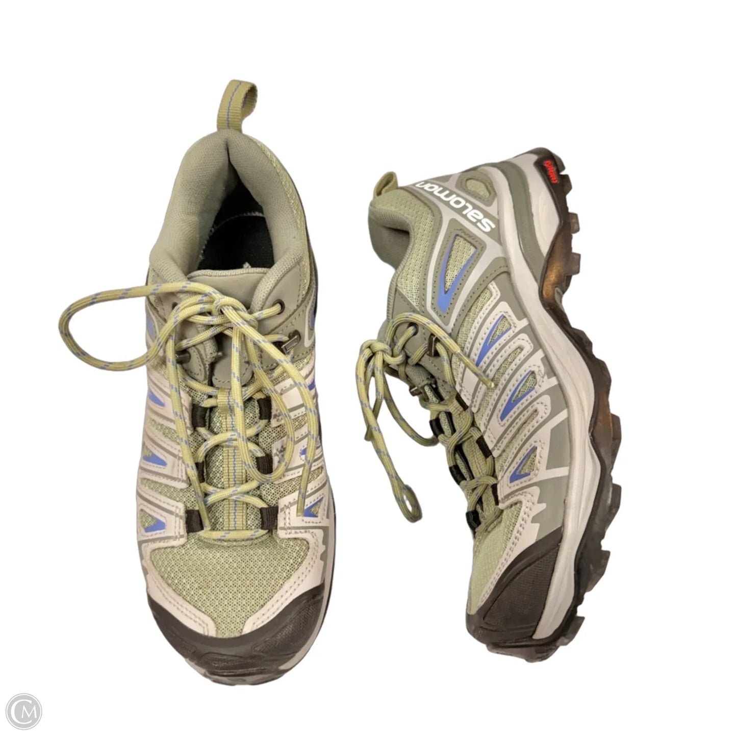 Shoes Athletic By Saloman In Green, Size: 7