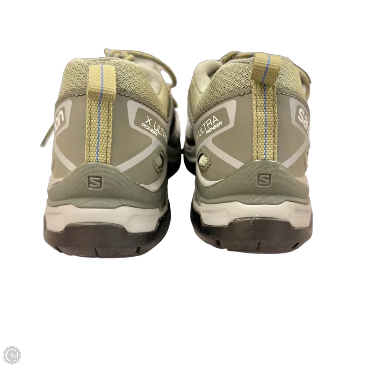 Shoes Athletic By Saloman In Green, Size: 7