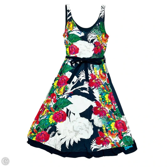 Dress Casual Midi By Desigual In Floral Print, Size: S