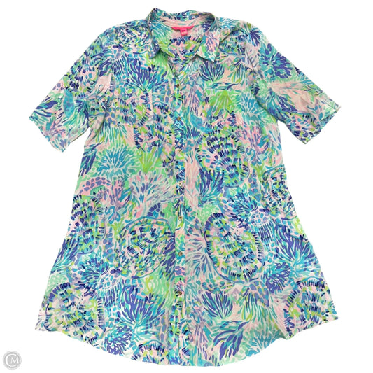 Dress Designer By Lilly Pulitzer In Blue & White, Size: Xl