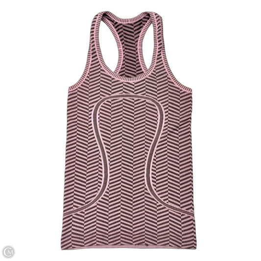 Athletic Tank Top By Lululemon In Black & Pink, Size: Xs