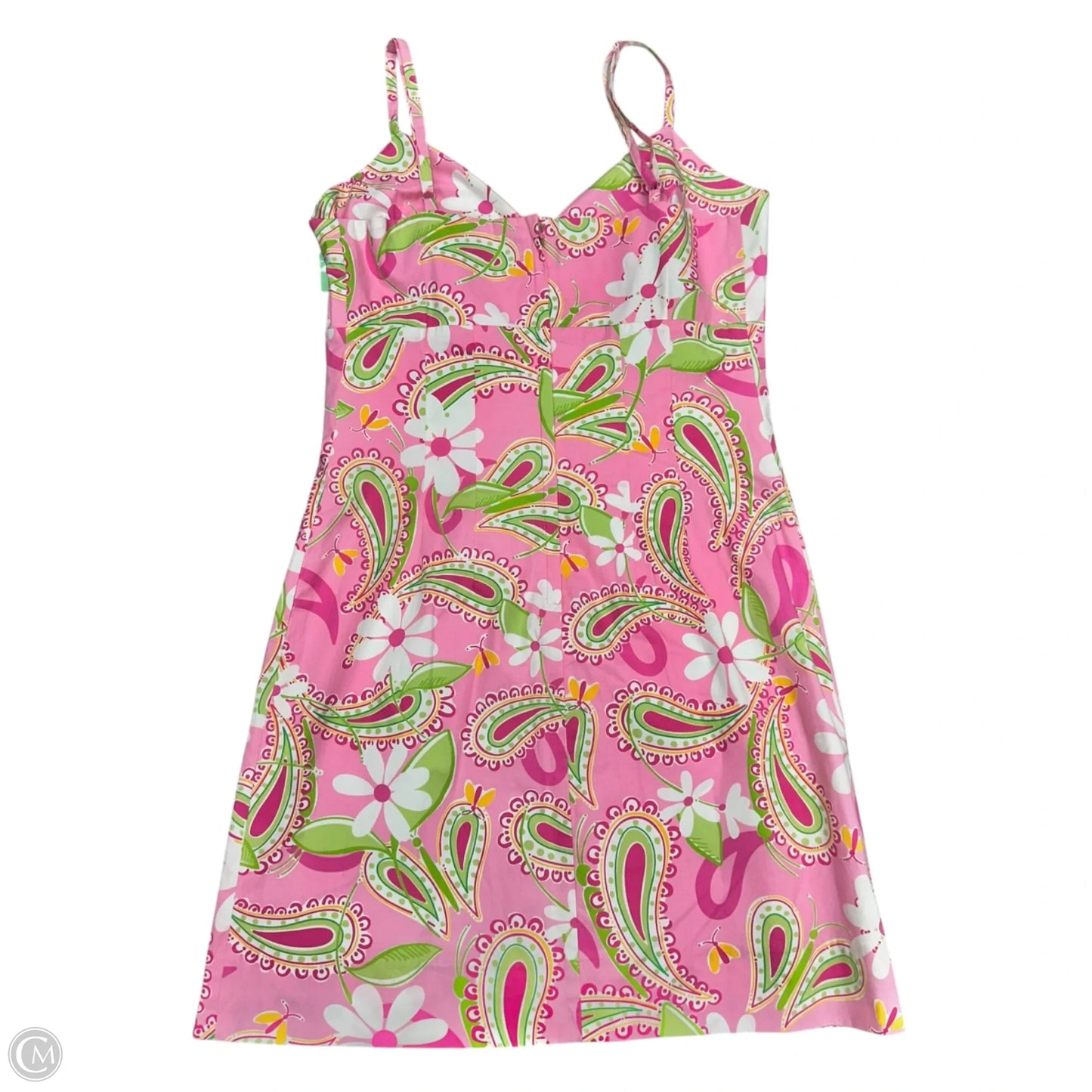 Dress Designer By Lilly Pulitzer In Pink & White, Size: M