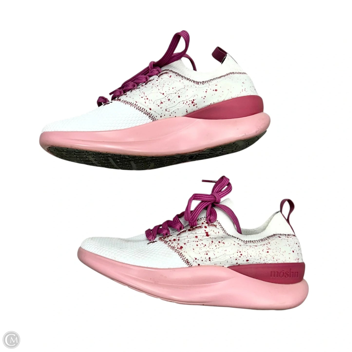 Shoes Athletic By Moshn By Klogs In Pink & White, Size: 7