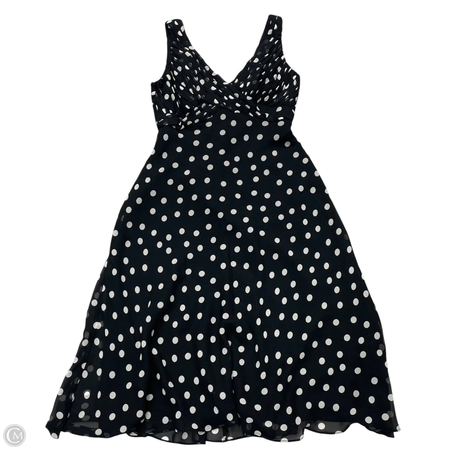 Dress Party Long By Adrianna Papell In Black & White, Size: S