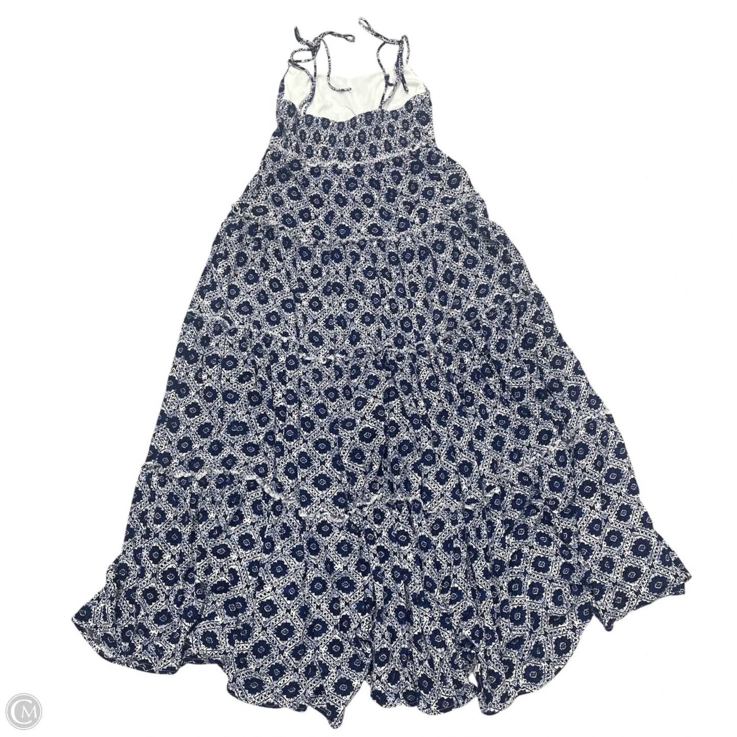 Dress Casual Maxi By Aqua In Blue & White, Size: S