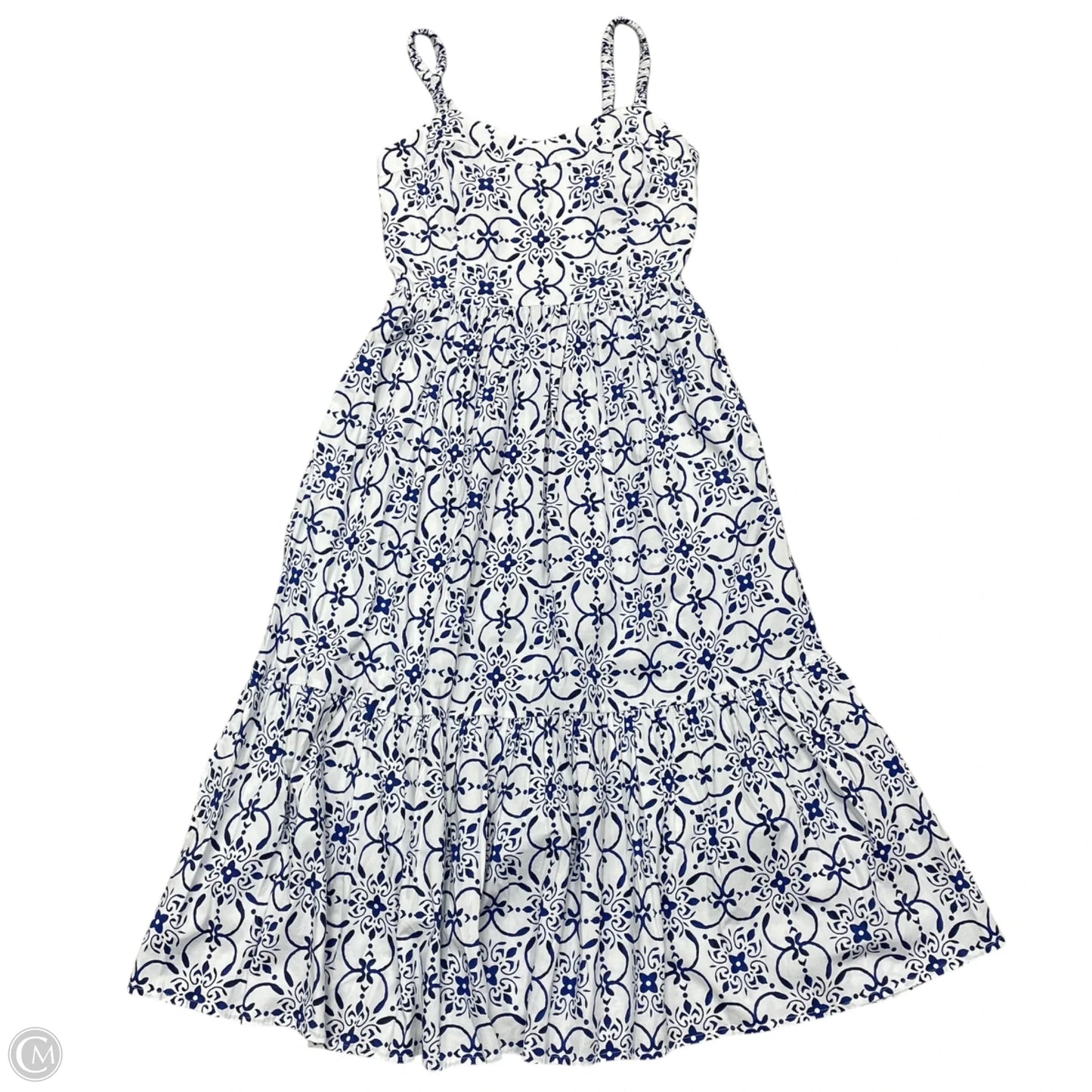 Dress Casual Maxi By J. Crew In Blue & White, Size: Xs