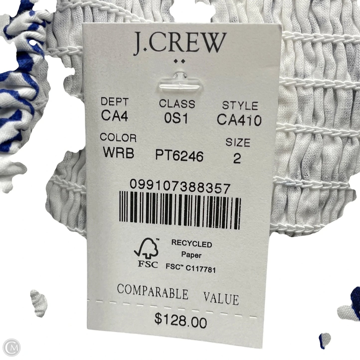 Dress Casual Maxi By J. Crew In Blue & White, Size: Xs