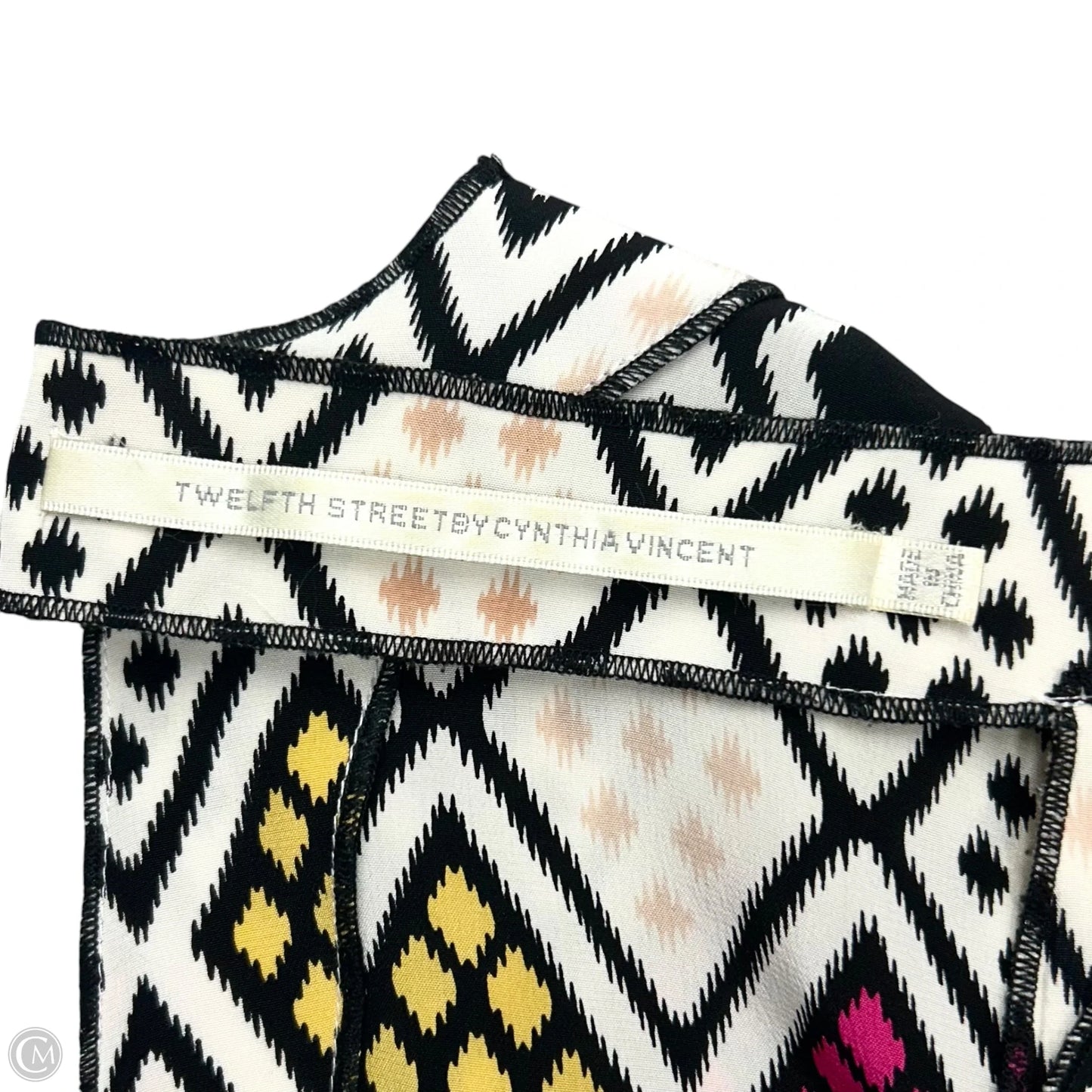 Dress Casual Short By Twelfth Street By Cynthia Vincent In Black & Cream, Size: S