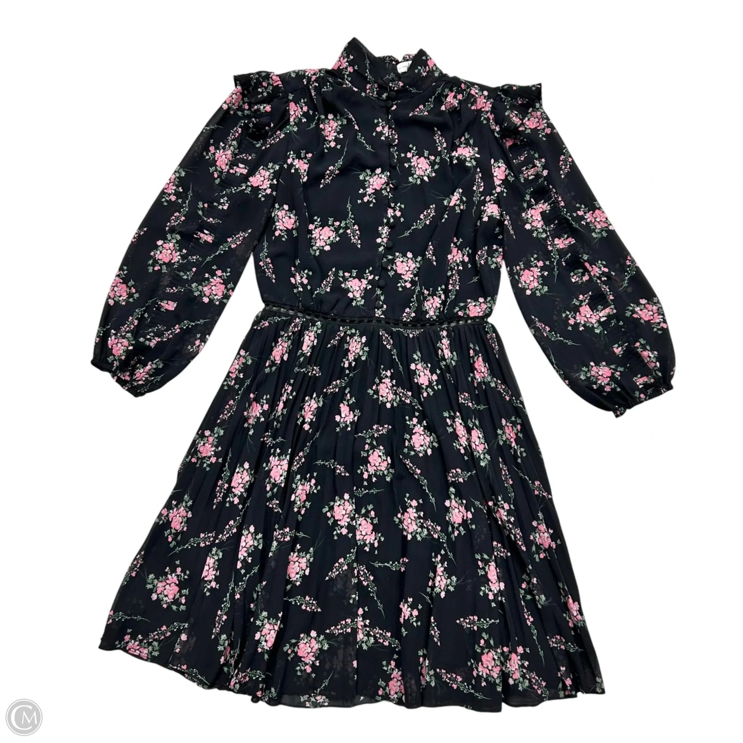 Dress Party Short By Ml Monique Lhuillier In Black & Pink, Size: Xs