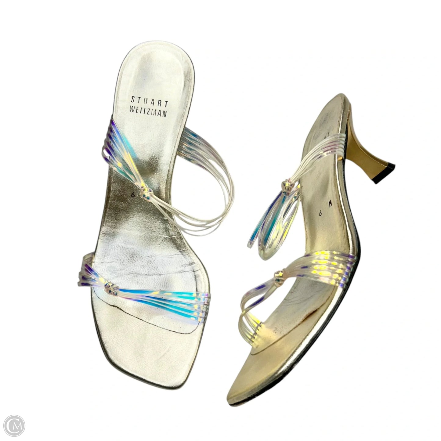 Sandals Designer By Stuart Weitzman In Clear, Size: 6