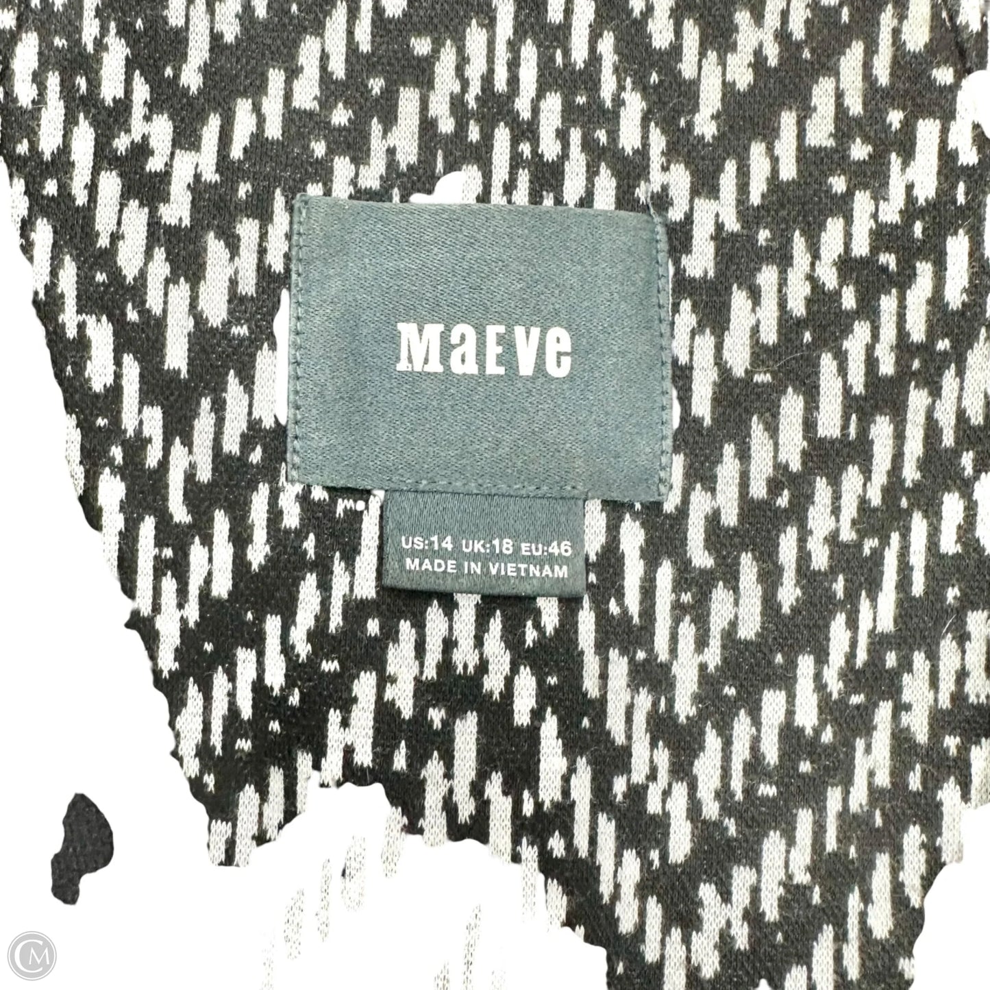 Dress Casual Midi By Maeve In Black & Red, Size: L