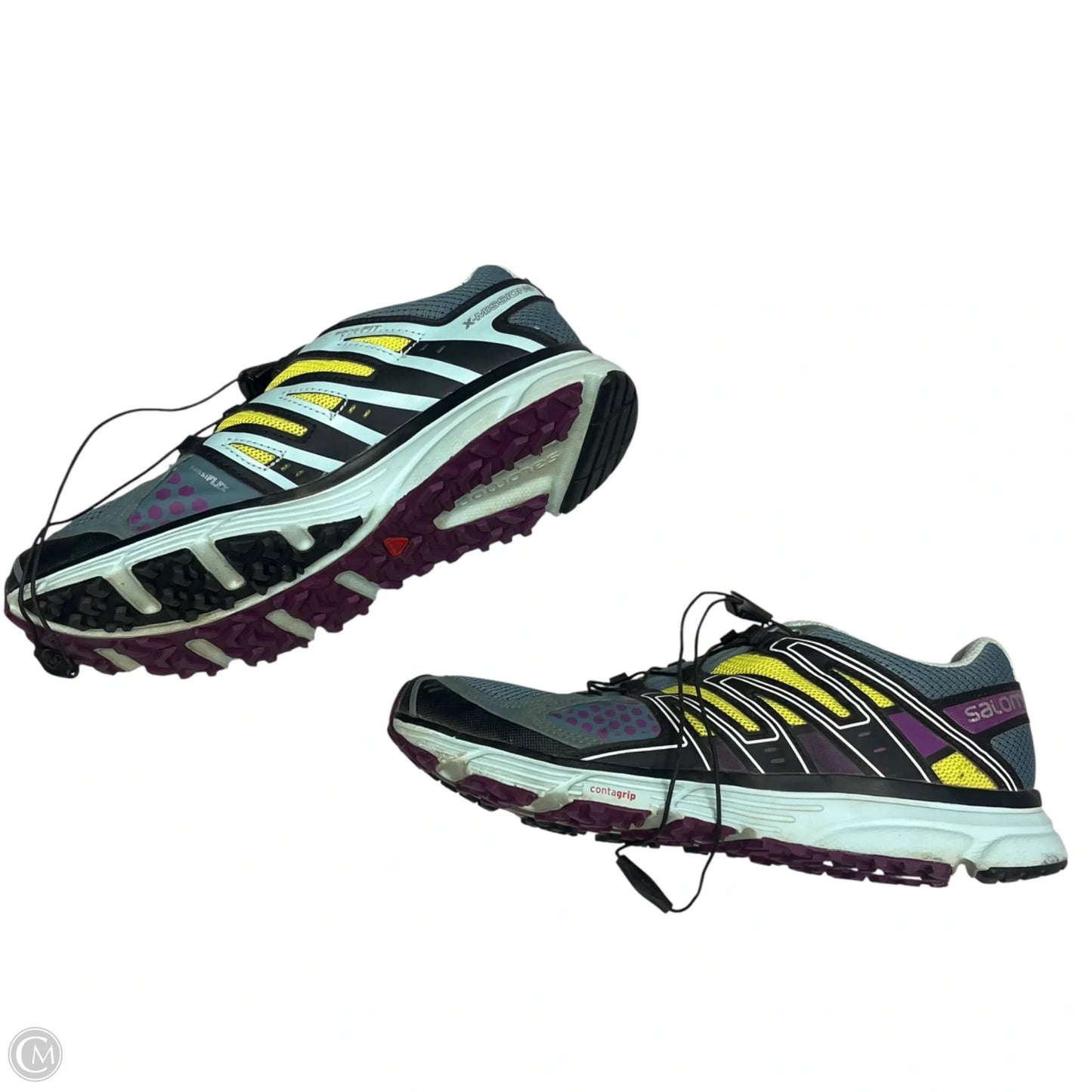 Shoes Athletic By Salomon In Black & Blue, Size: 9