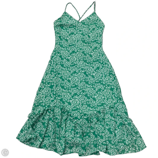 Dress Casual Midi By Lulus In Green & White, Size: Xs