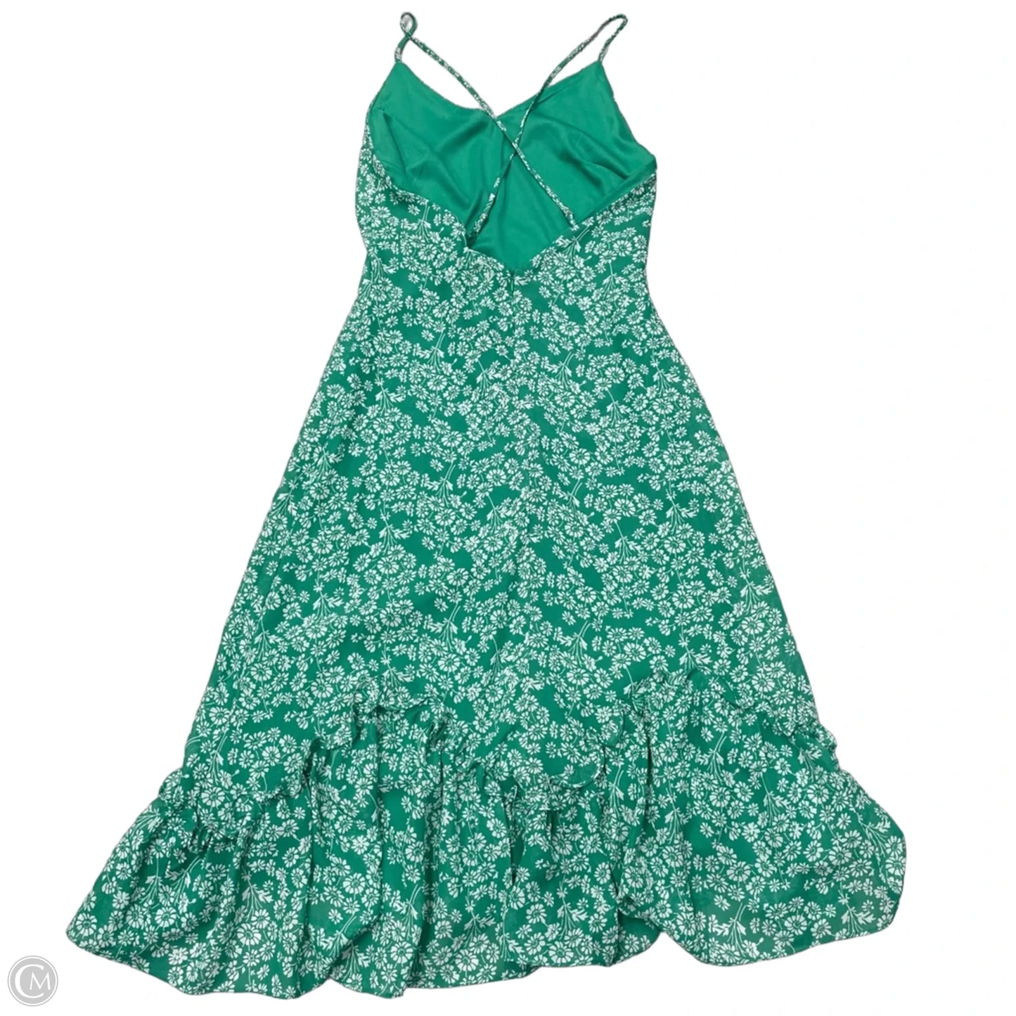 Dress Casual Midi By Lulus In Green & White, Size: Xs
