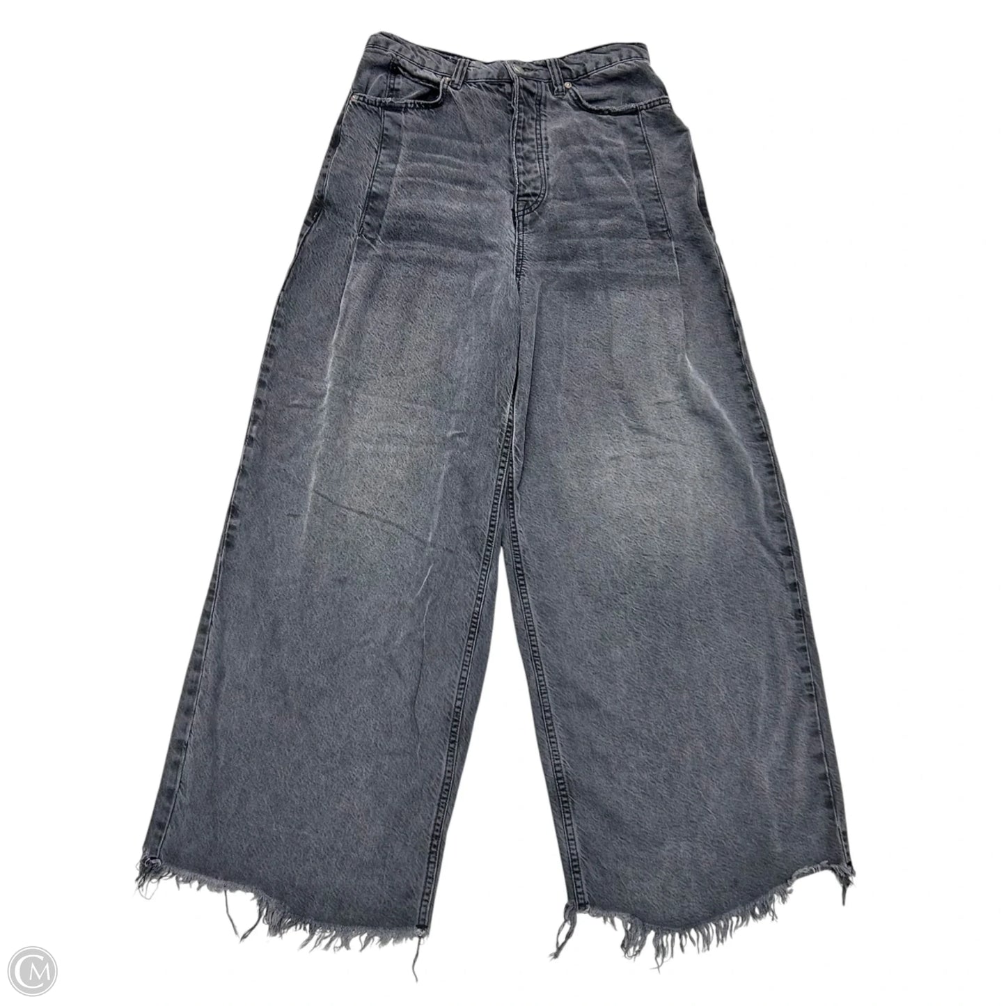 Jeans Wide Leg By We The Free In Black Denim, Size: 8