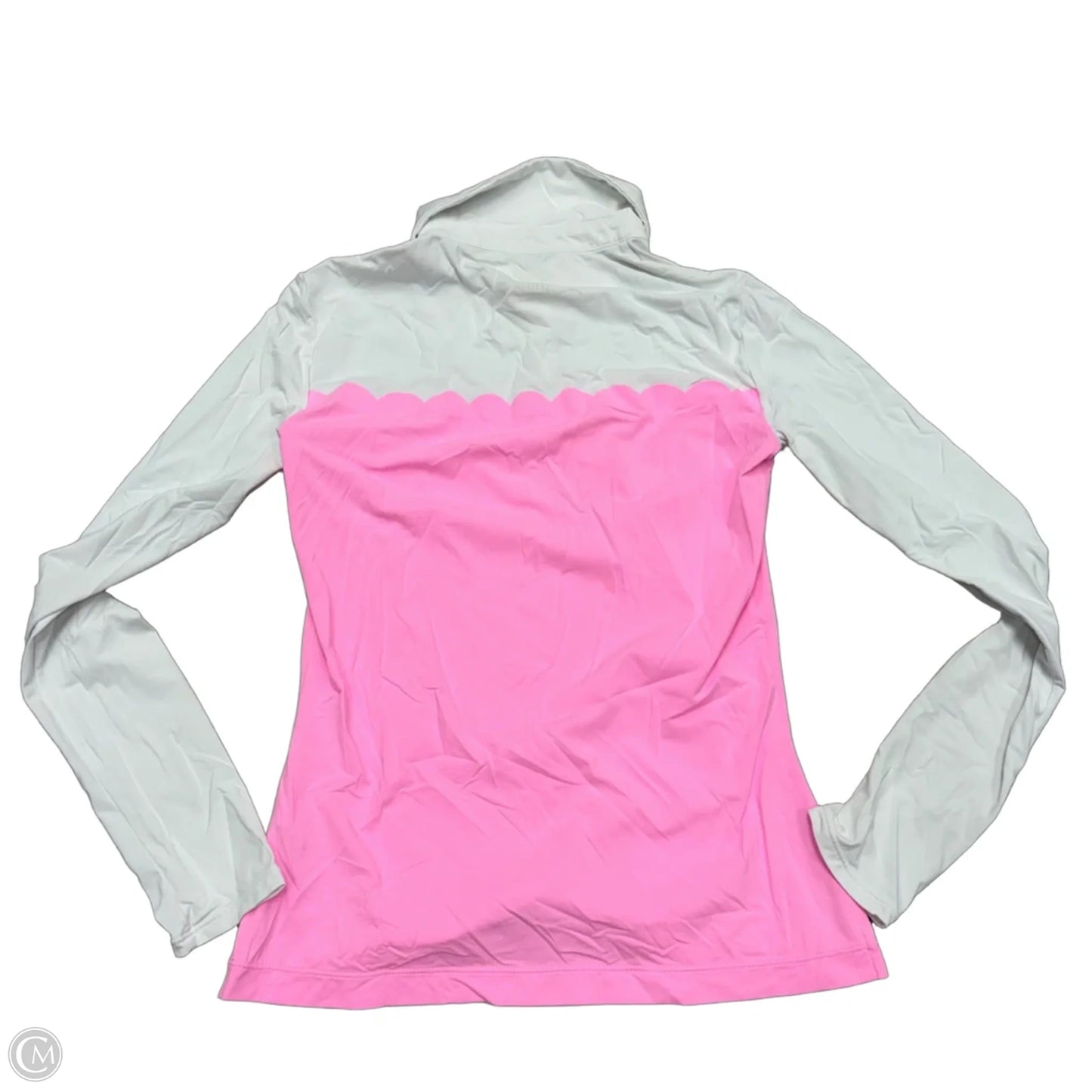 Top Long Sleeve Designer By Lilly Pulitzer In Pink & White, Size: Xxs