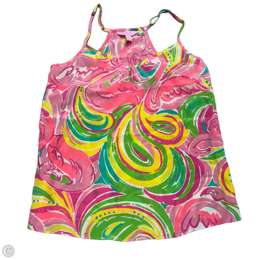 Top Sleeveless Designer By Lilly Pulitzer In Pink & White, Size: Xs
