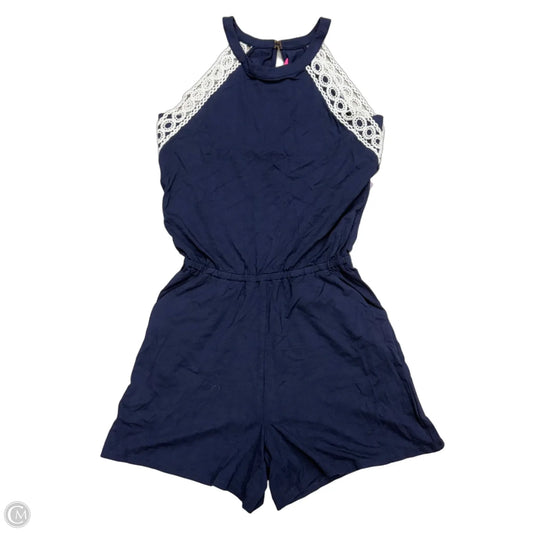 Romper Designer By Lilly Pulitzer In Blue & White, Size: Xxs