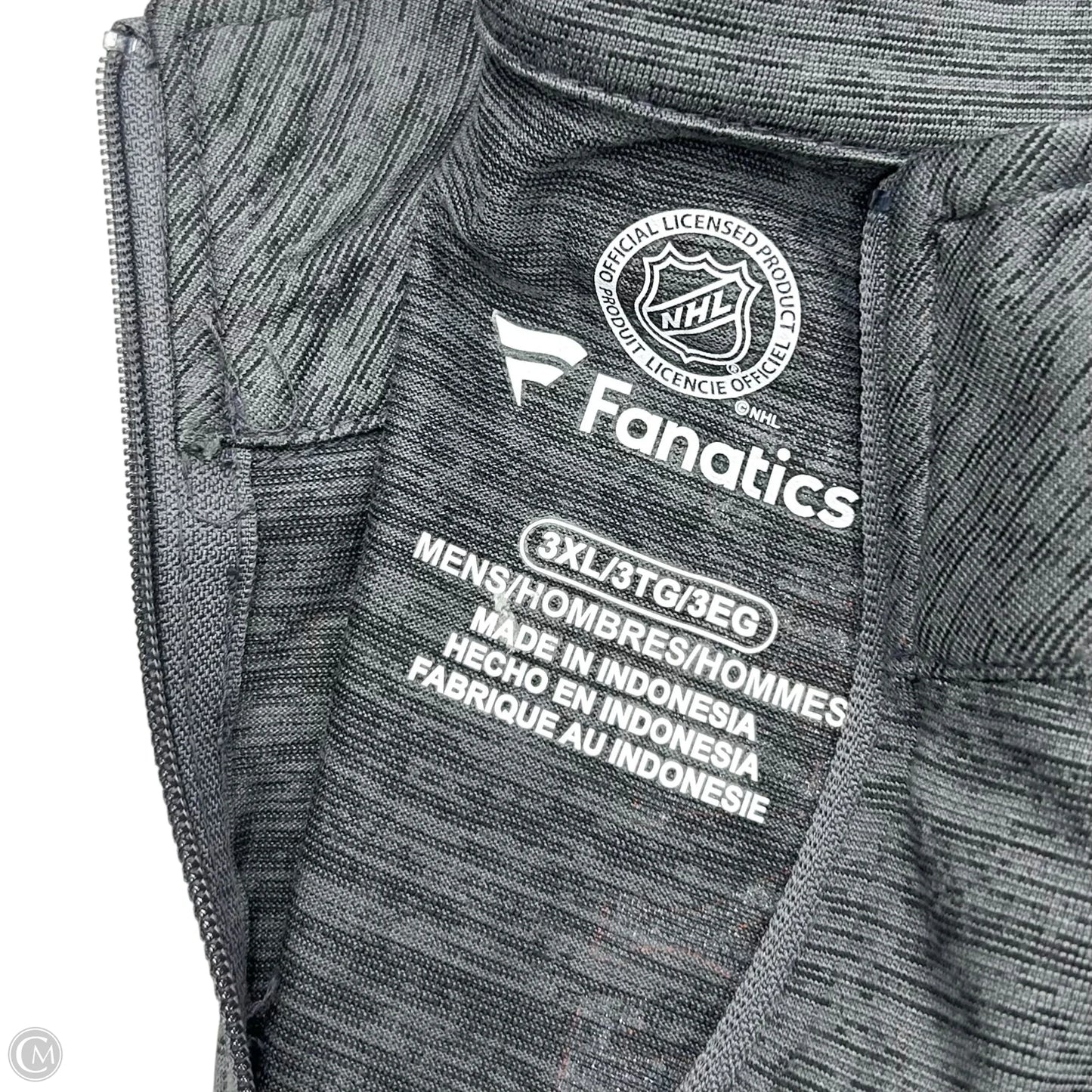 Athletic Top Long Sleeve Collar By Fanatics In Grey, Size: 3x