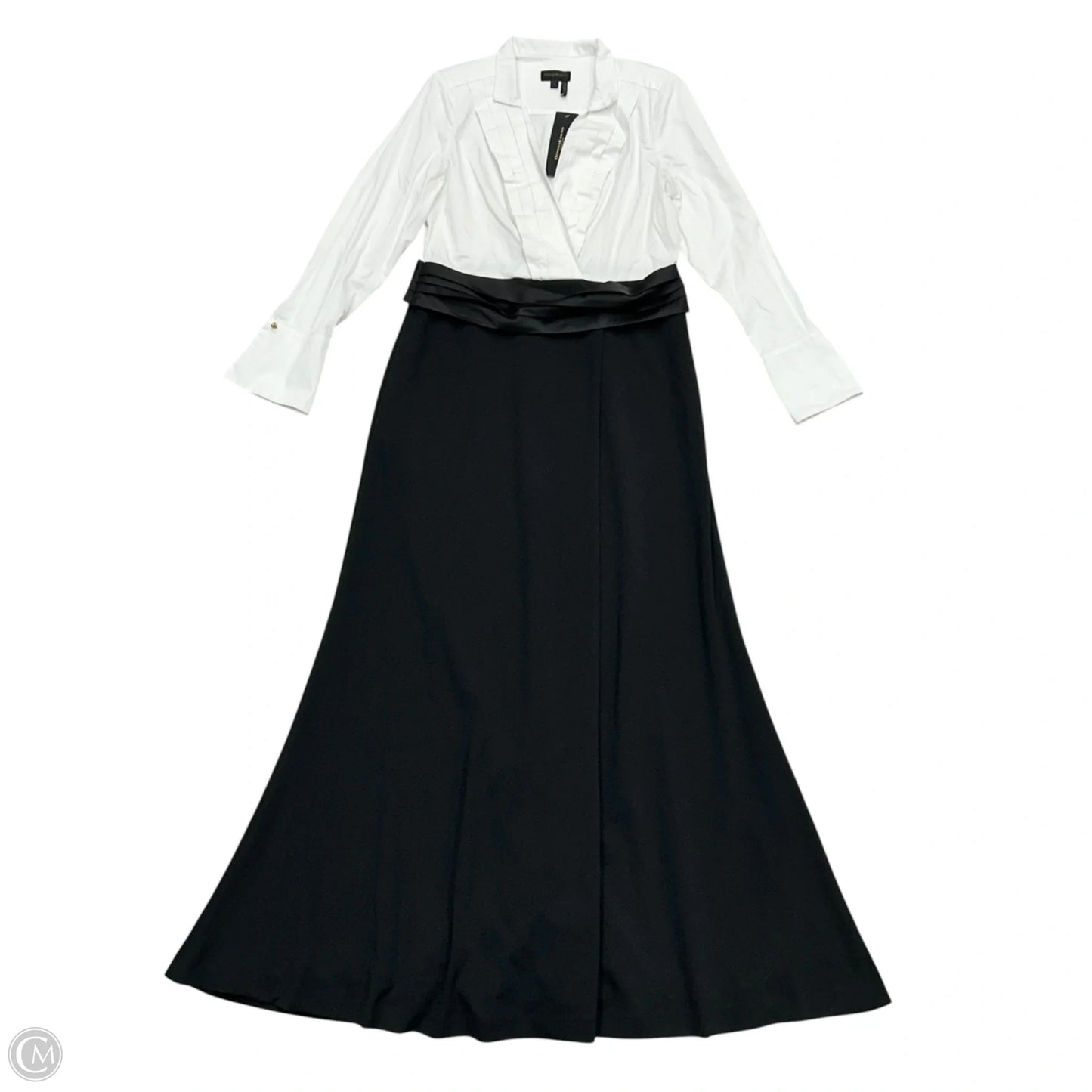 Dress Party Long By Donna Karan In Black & White, Size: L