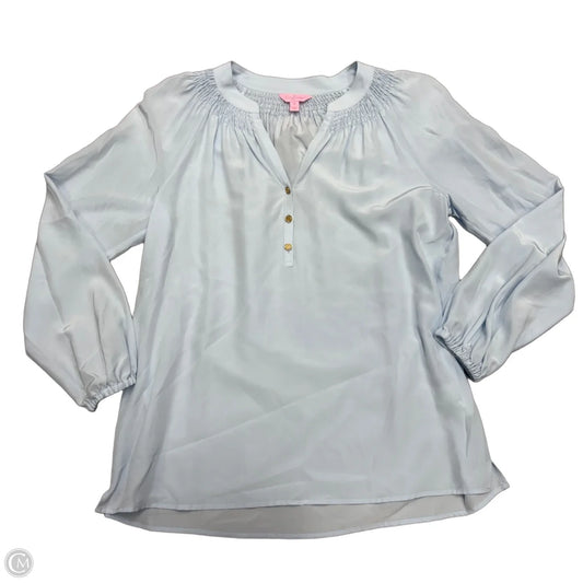 Top Long Sleeve Designer By Lilly Pulitzer In Blue, Size: M