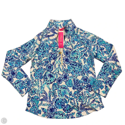 Sweatshirt Designer By Lilly Pulitzer In Blue & White, Size: M