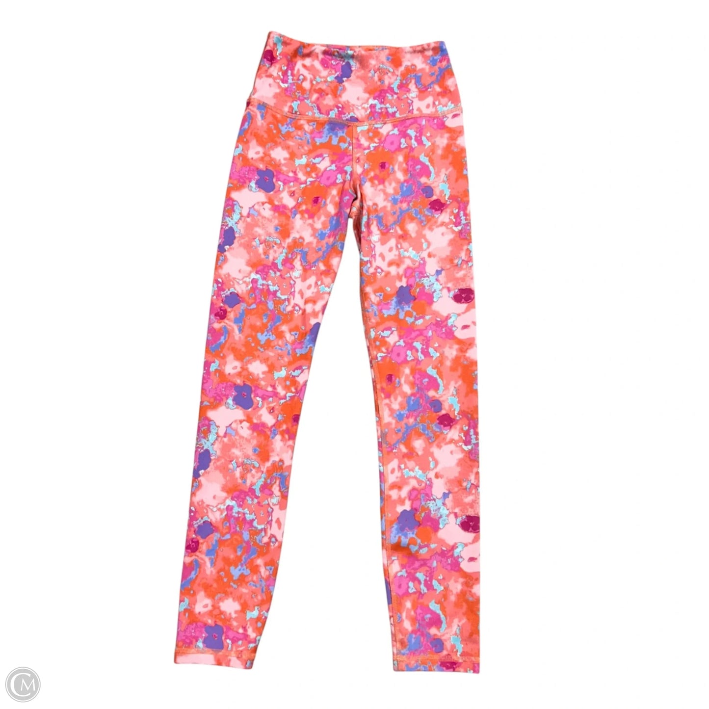 Athletic Leggings By Daily Practice By Anthropologie In Orange & Pink, Size: Xs