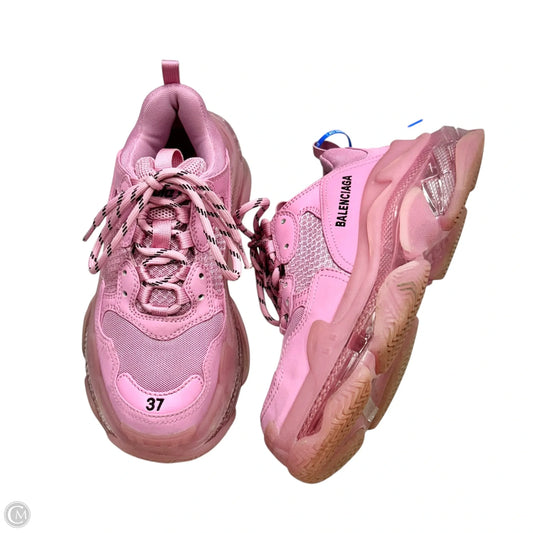 Shoes Luxury Designer By Balenciaga In Pink, Size: 7