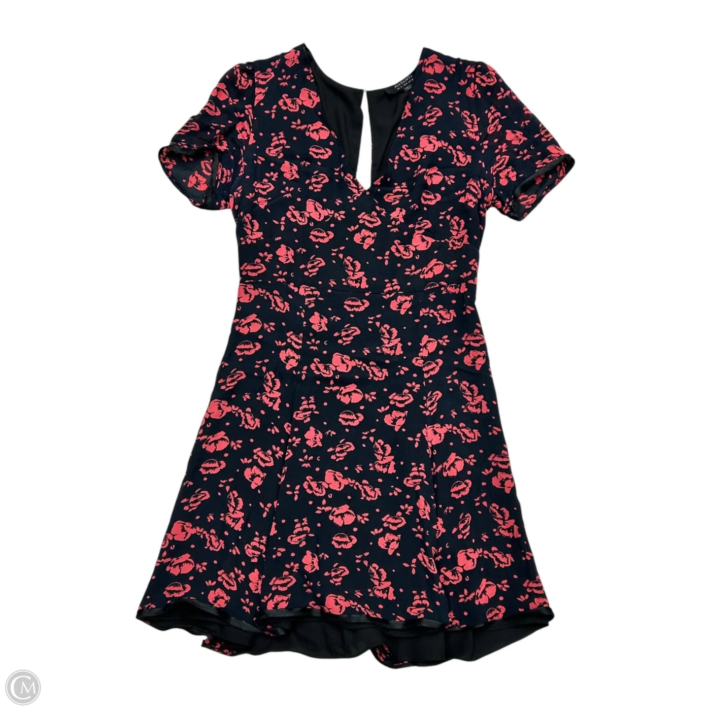 Dress Designer By All Saints In Black & Red, Size: S