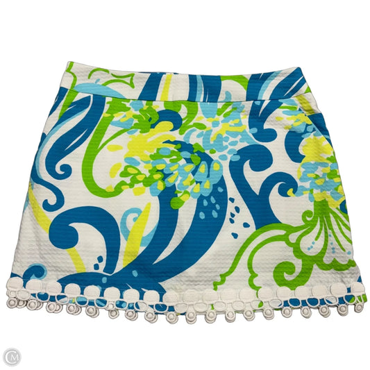 Skirt Designer By Lilly Pulitzer In Blue & White, Size: 8
