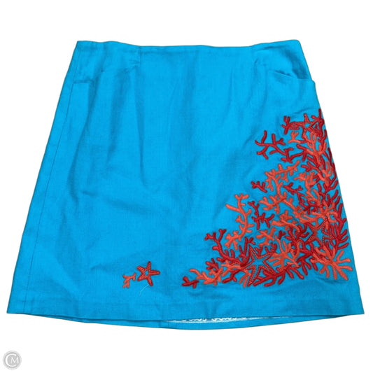 Skirt Designer By Lilly Pulitzer In Blue & Red, Size: 4