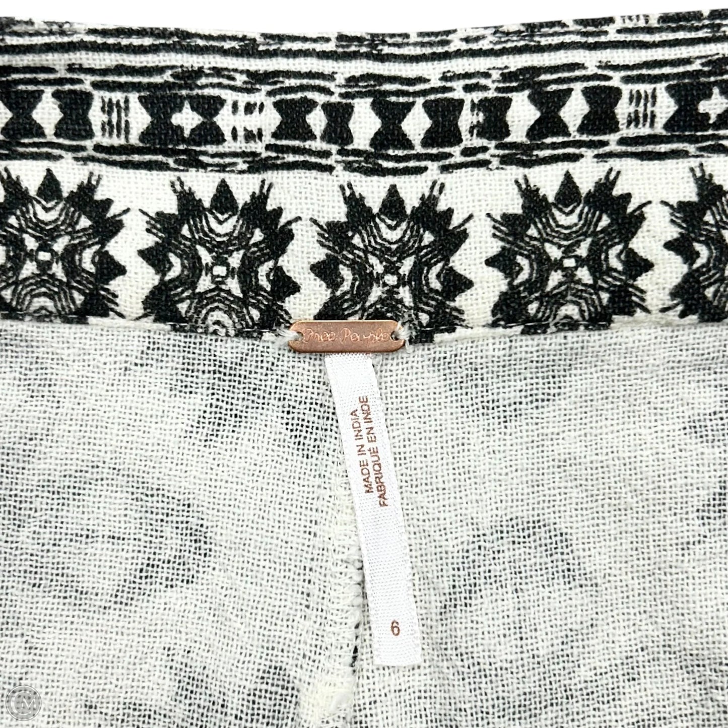 Skort By Free People In Black & Cream, Size: 6