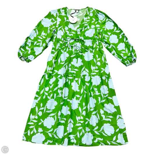 Dress Casual Midi By Target x Kate Spade In Blue & Green, Size: L