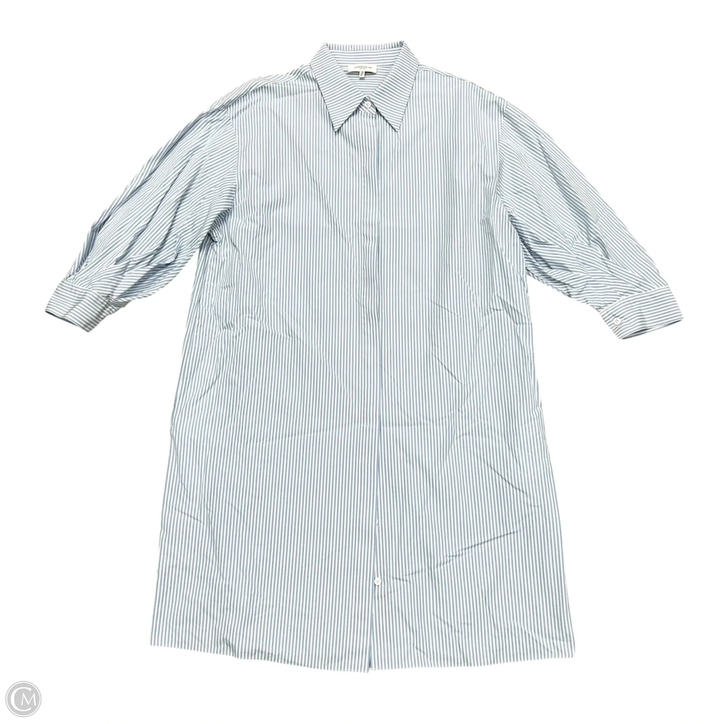Dress Designer By Lafayette 148 In Blue & White, Size: Xl