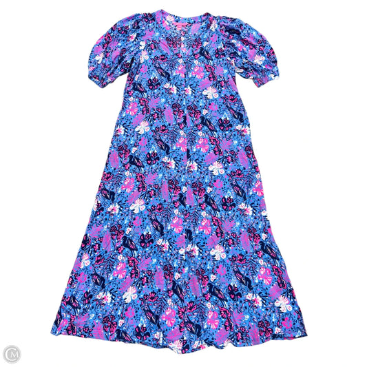 Dress Designer By Lilly Pulitzer In Blue & Purple, Size: L