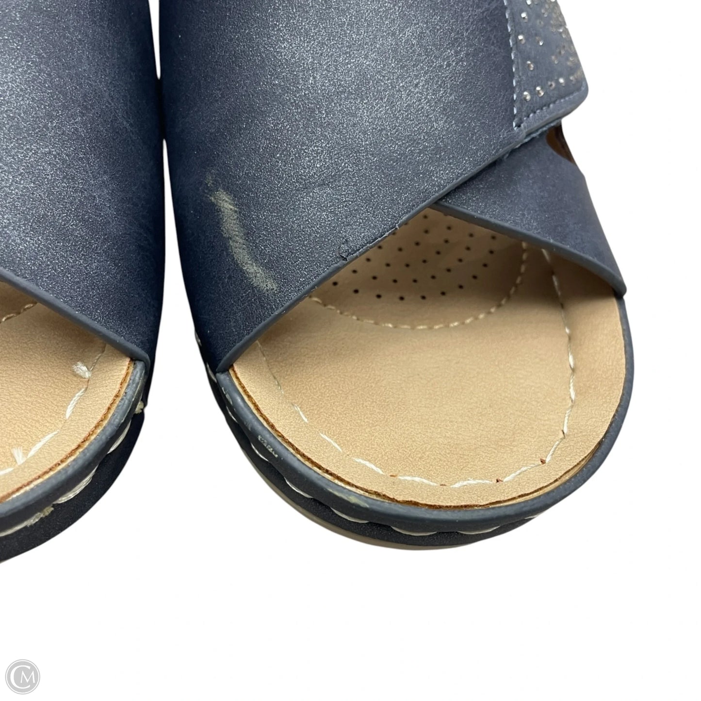 Sandals Flats By Cg Shoes In Navy, Size: 6