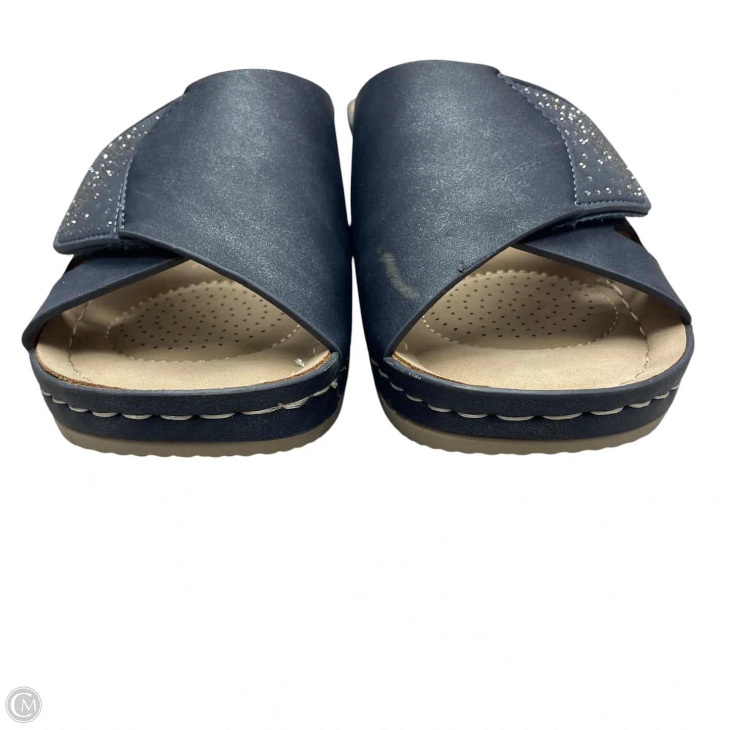 Sandals Flats By Cg Shoes In Navy, Size: 6