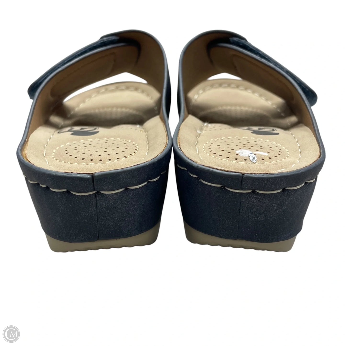 Sandals Flats By Cg Shoes In Navy, Size: 6