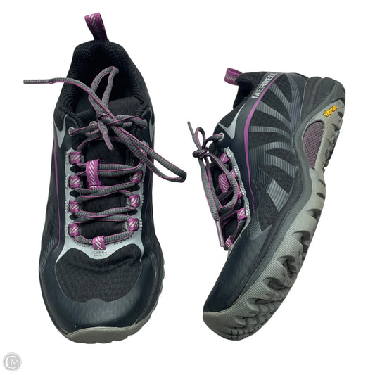 Shoes Athletic By Merrell In Black & Purple, Size: 6.5