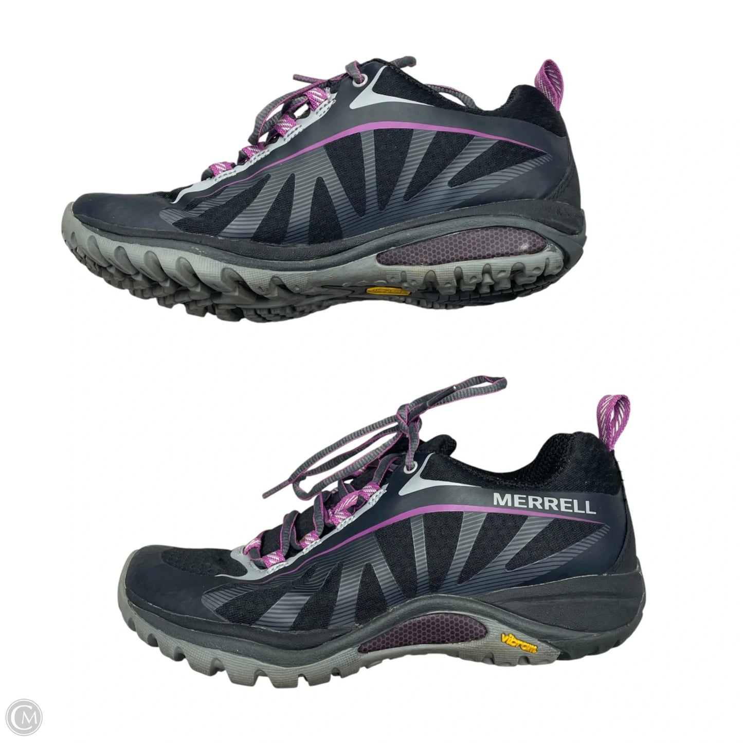 Shoes Athletic By Merrell In Black & Purple, Size: 6.5