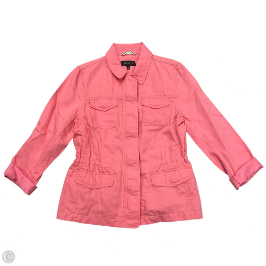 Jacket Denim By Talbots In Pink, Size: M