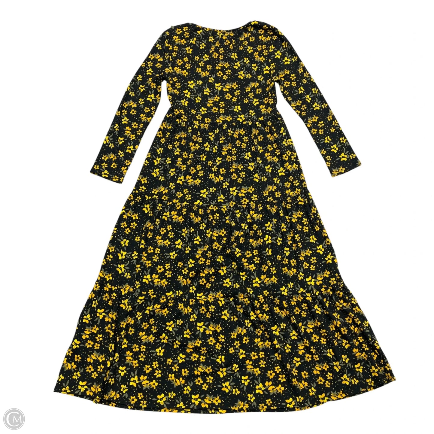 Dress Casual Maxi By Free People In Black & Yellow, Size: M