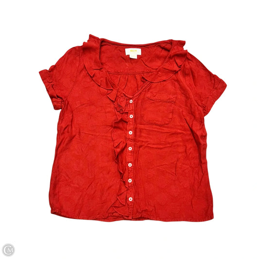 Top Short Sleeve By Maeve In Red, Size: Xs