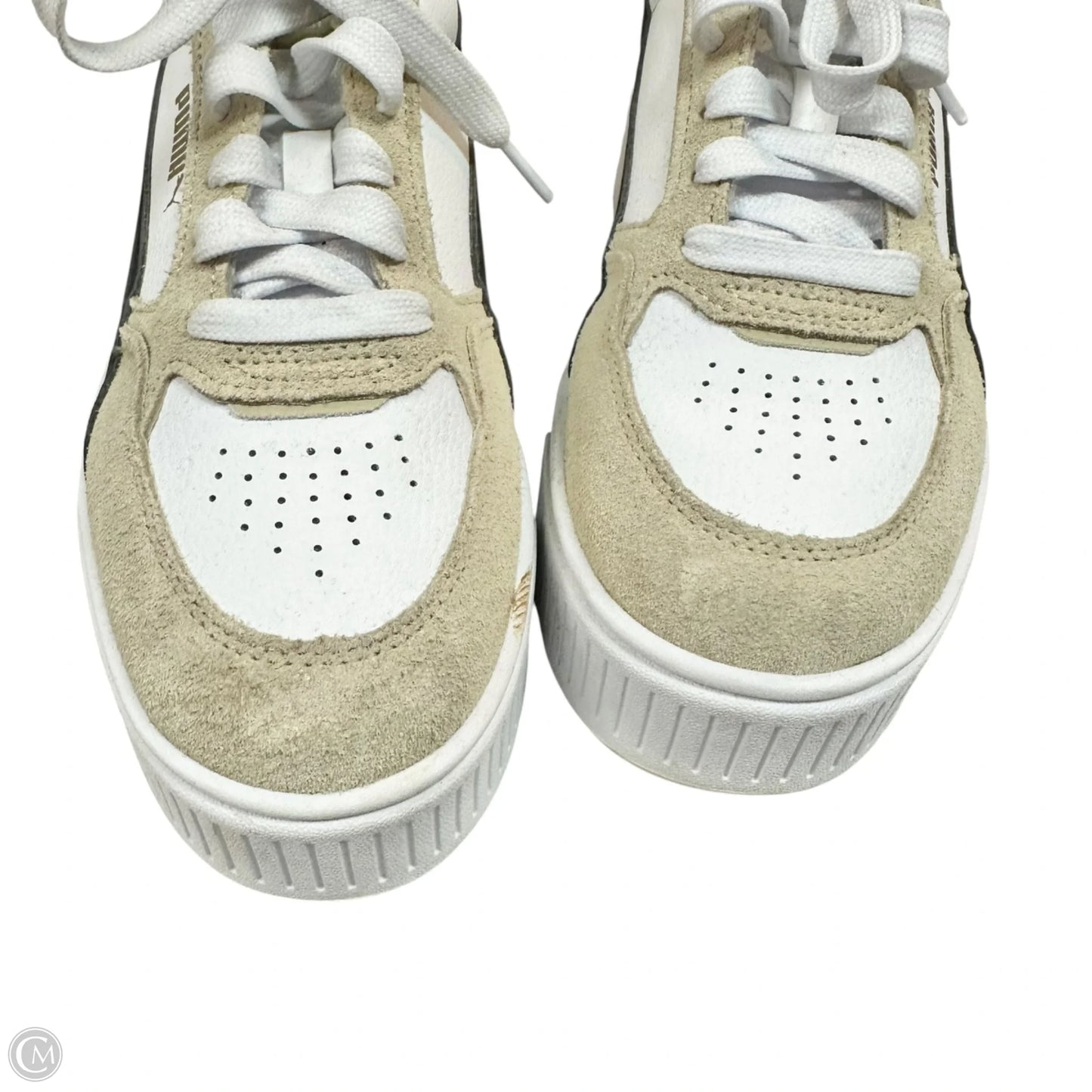 Shoes Sneakers Platform By Puma In Tan & White, Size: 7.5