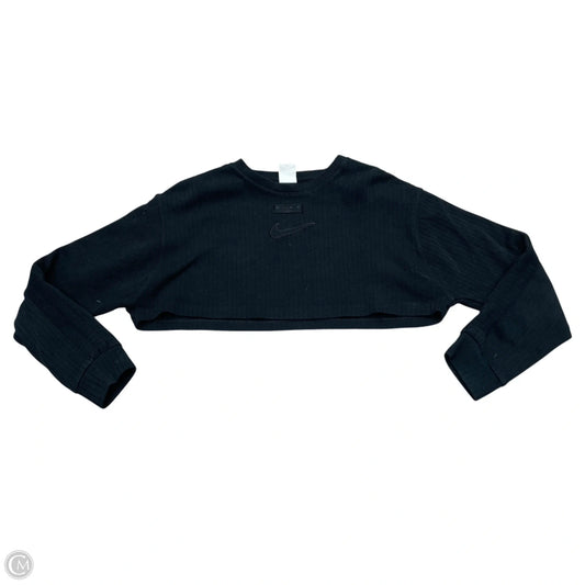 Athletic Top Long Sleeve Crewneck By Nike Apparel In Black, Size: M