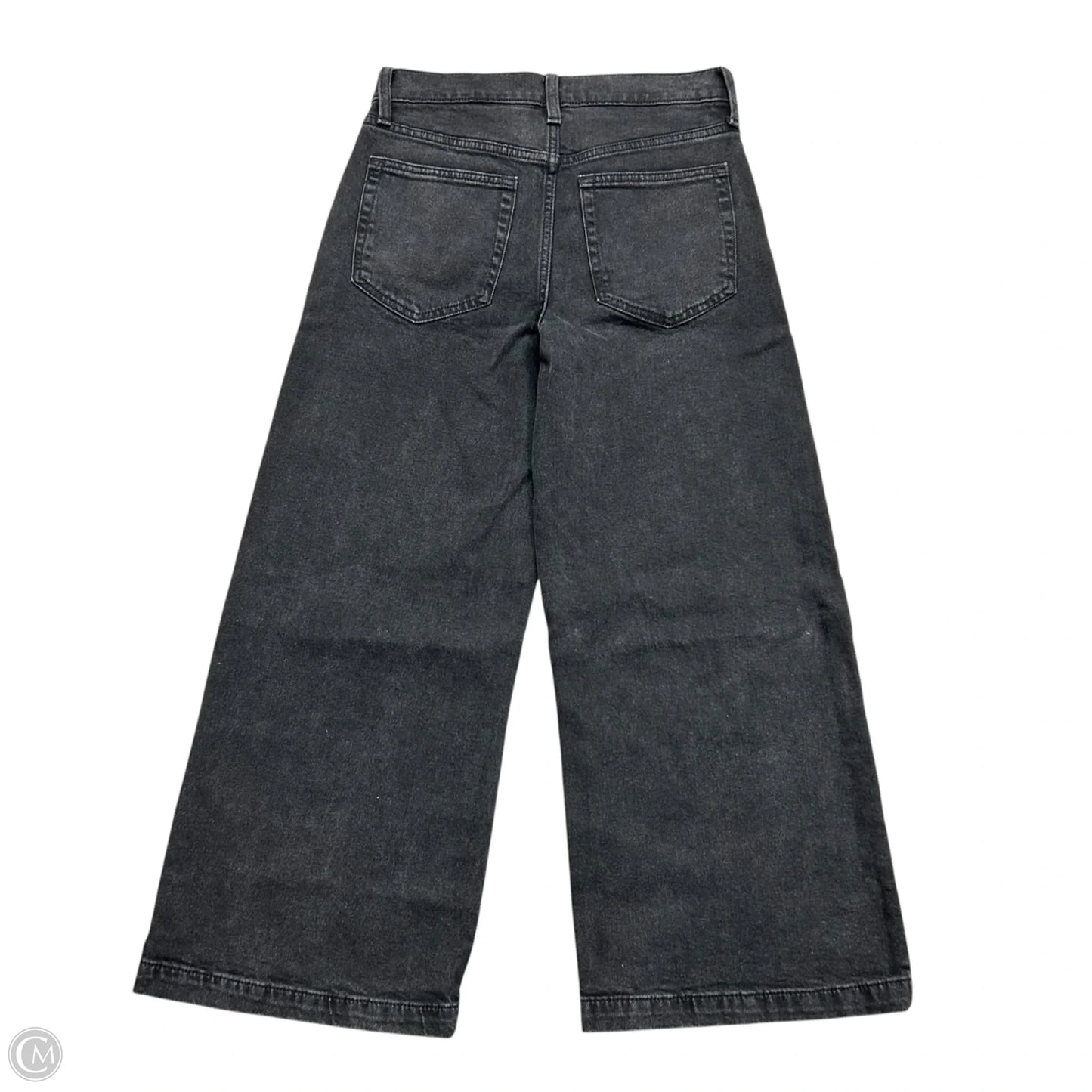 Jeans Wide Leg By Gap In Black Denim, Size: 2p