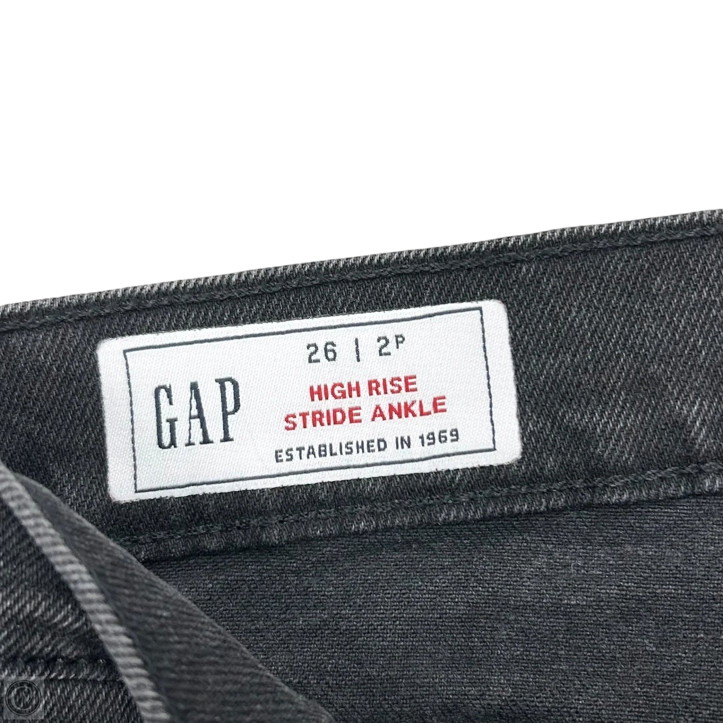 Jeans Wide Leg By Gap In Black Denim, Size: 2p