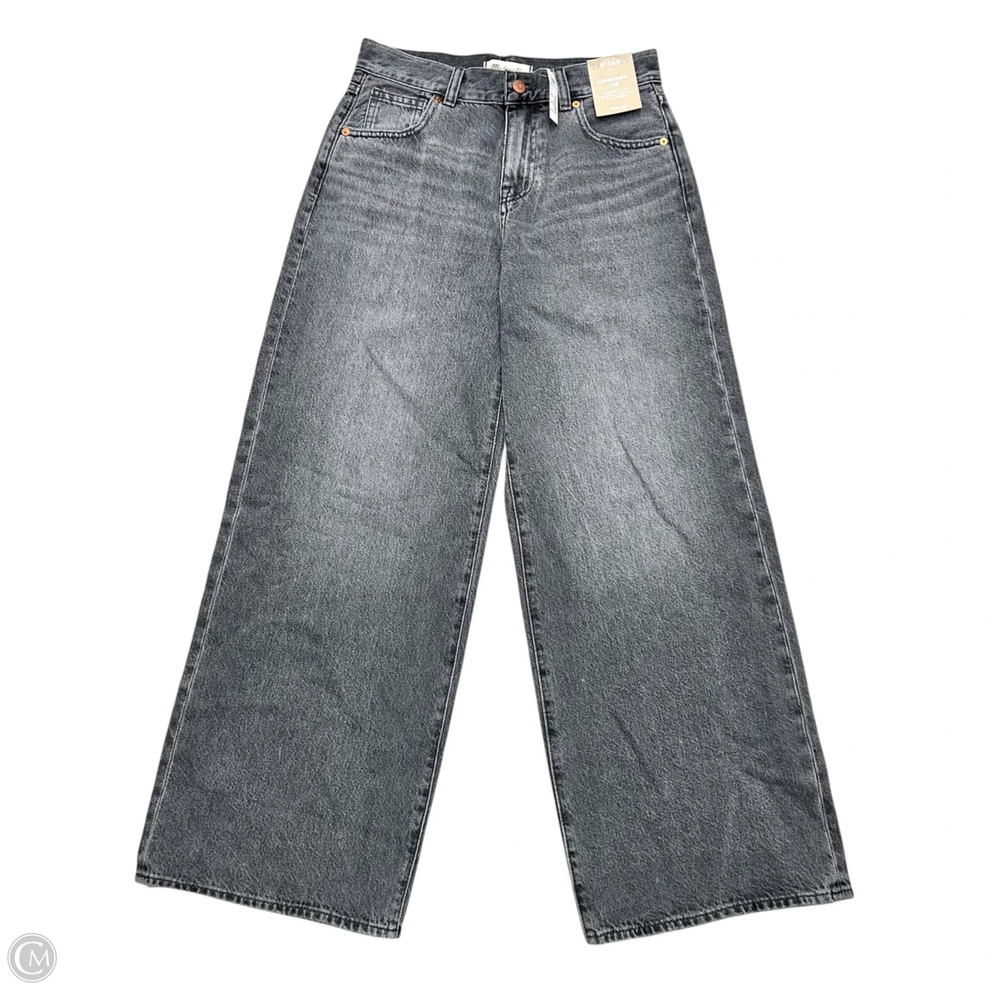 Jeans Wide Leg By Madewell In Black Denim, Size: 2p