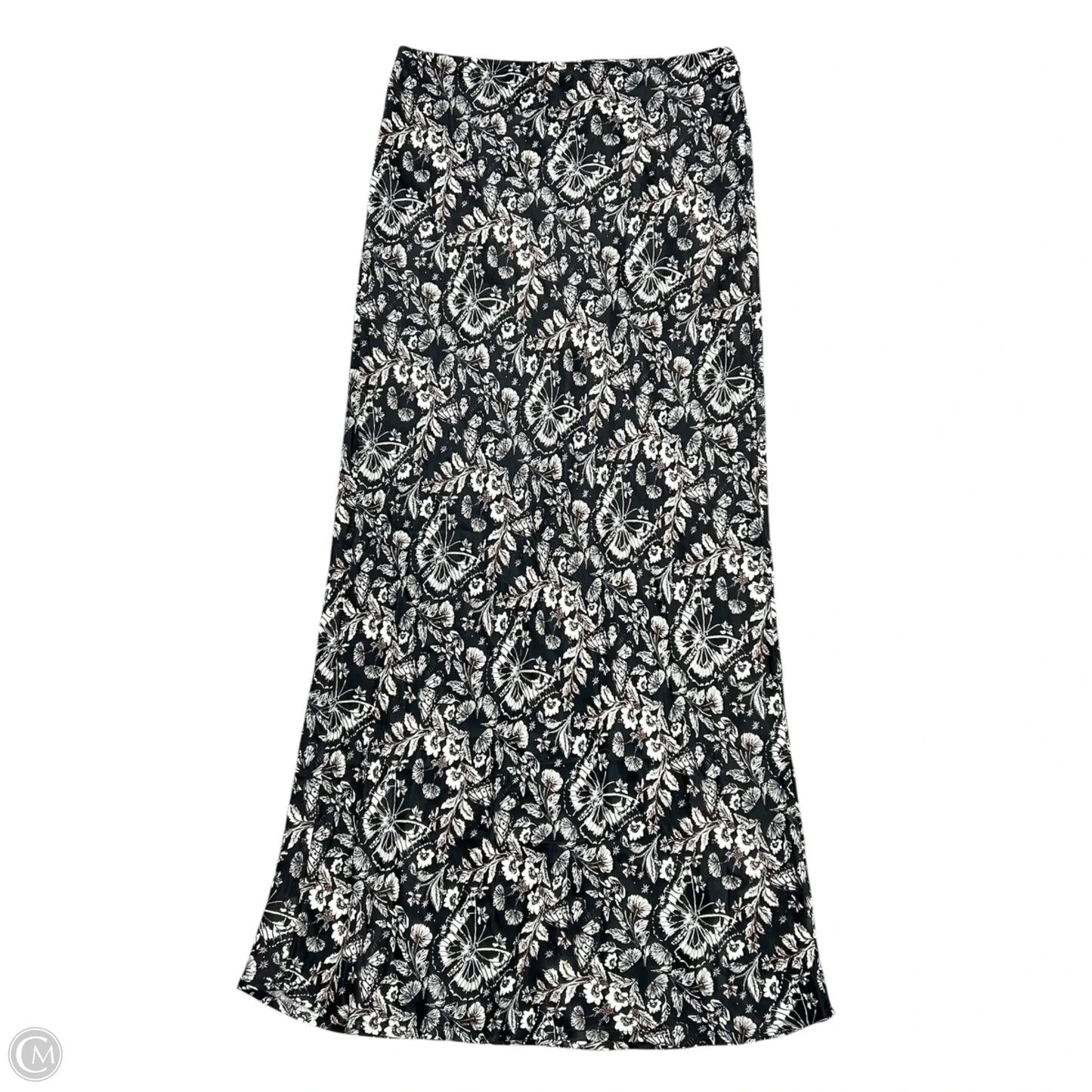 Skirt Maxi By Anthropologie In Black & Cream, Size: M