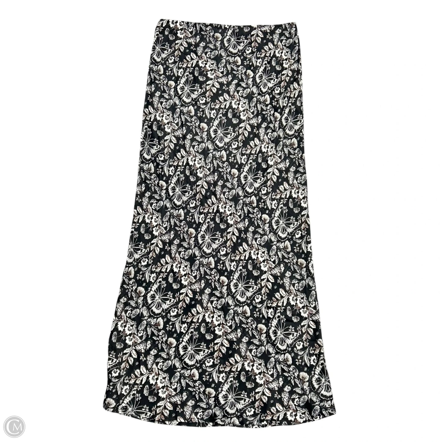 Skirt Maxi By Anthropologie In Black & Cream, Size: M